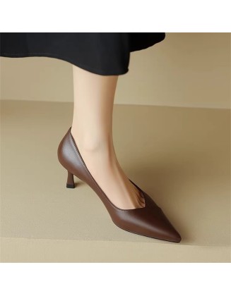Autumn and winter new pointed short boots fine heel temperament sexy high heels