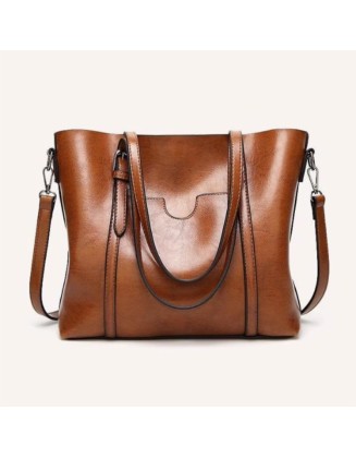 Retro large capacity shoulder crossbody handbag
