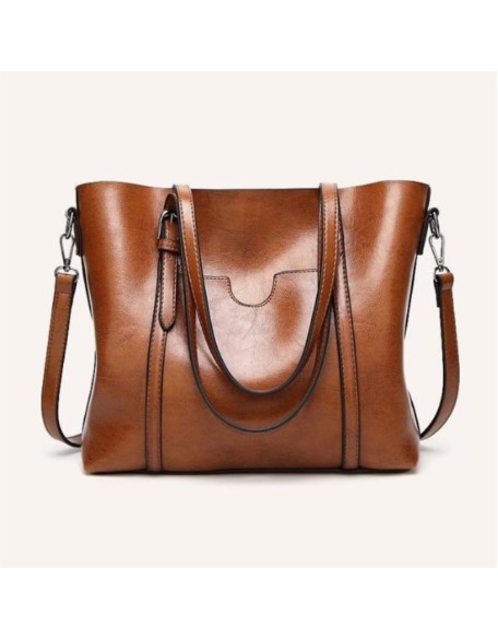 Retro large capacity shoulder crossbody handbag