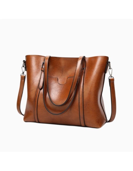 Retro large capacity shoulder crossbody handbag